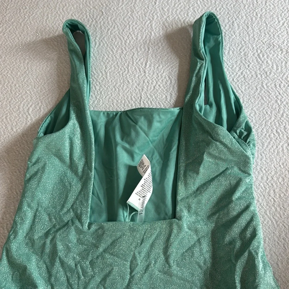 Vitamin A Mika Metallic One Piece Swimsuit, size Medium, $168